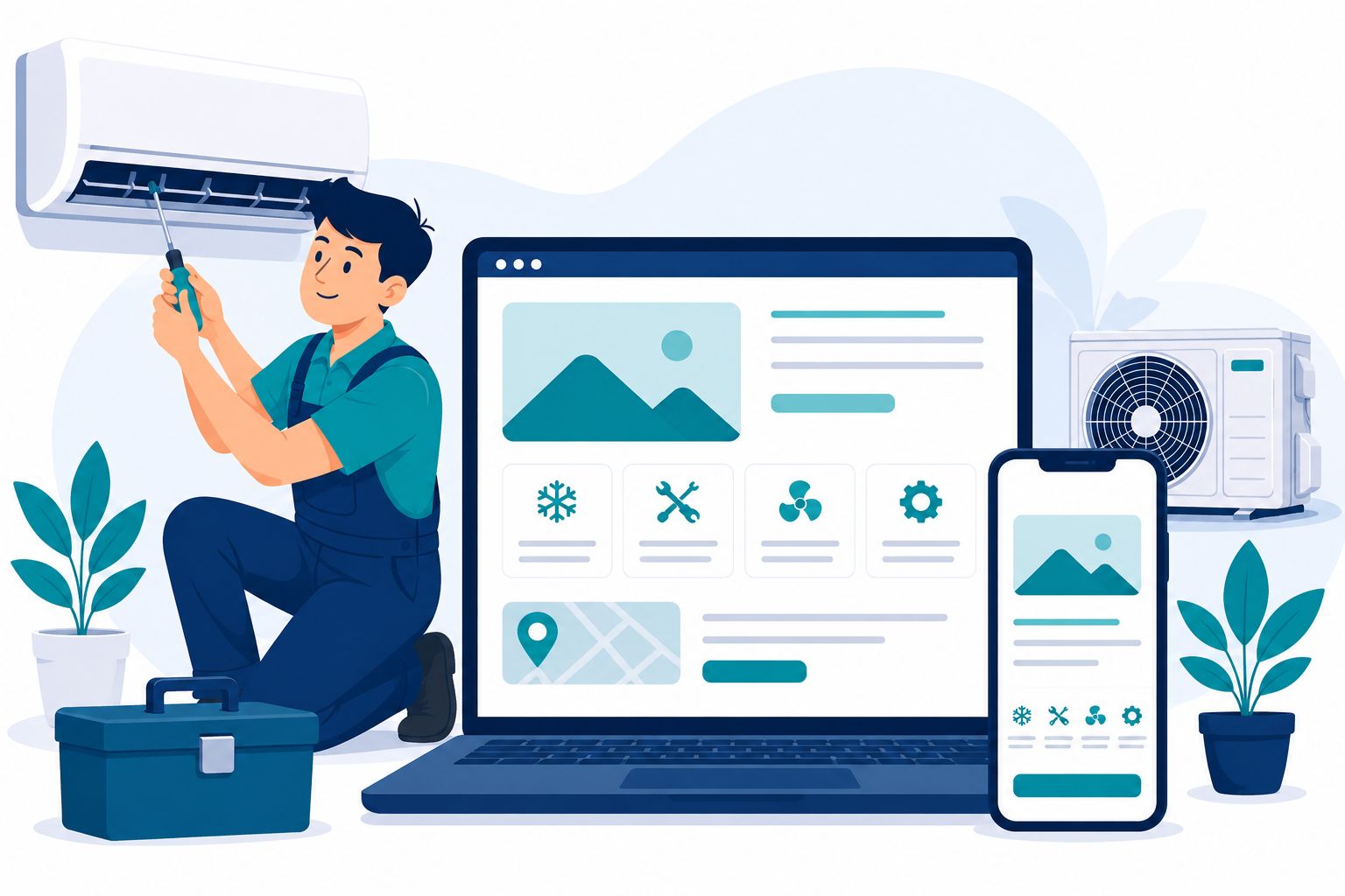 Website for an aircond service business in Malaysia