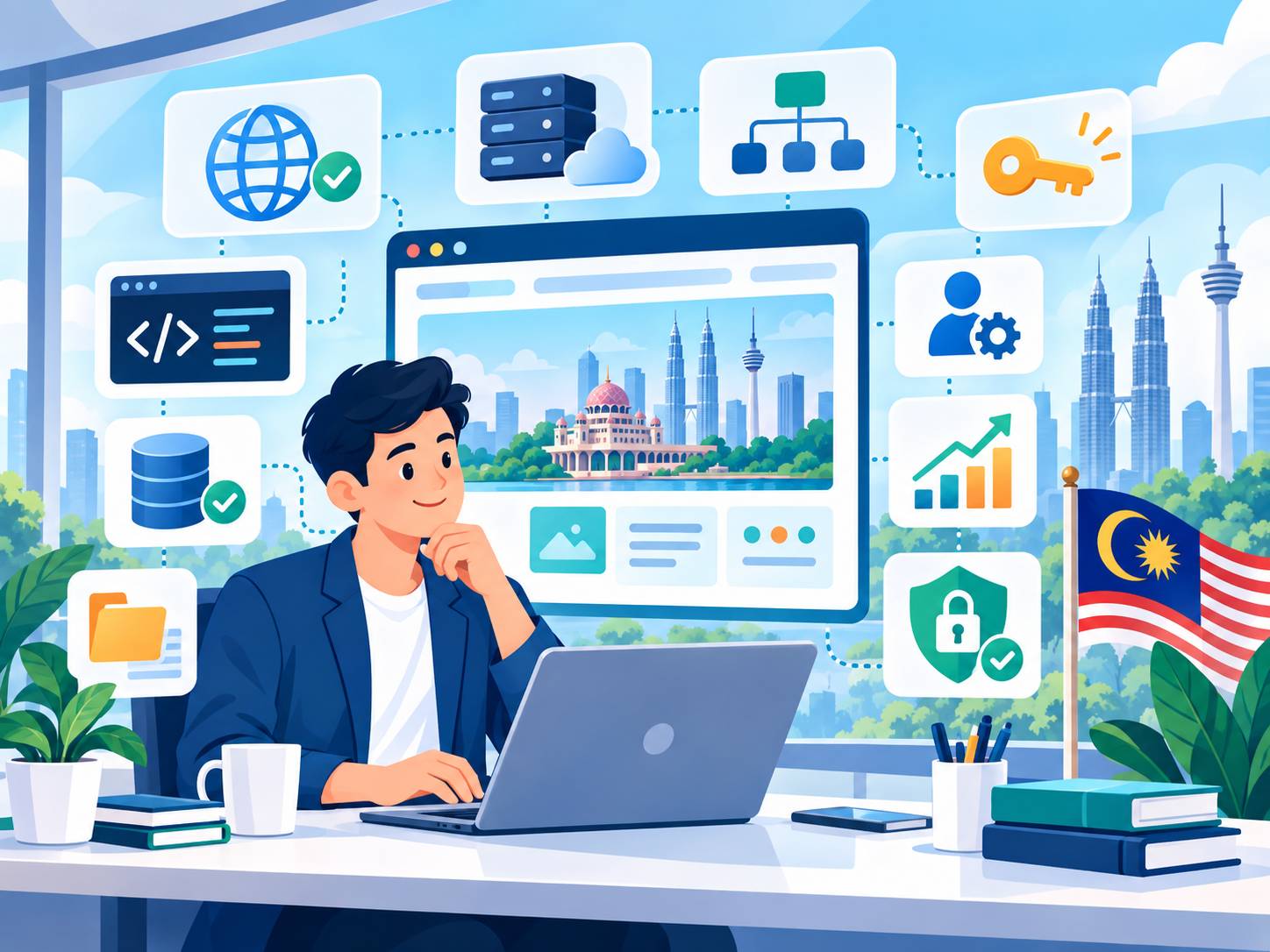 Website ownership Malaysia covering domain hosting source code content and admin access