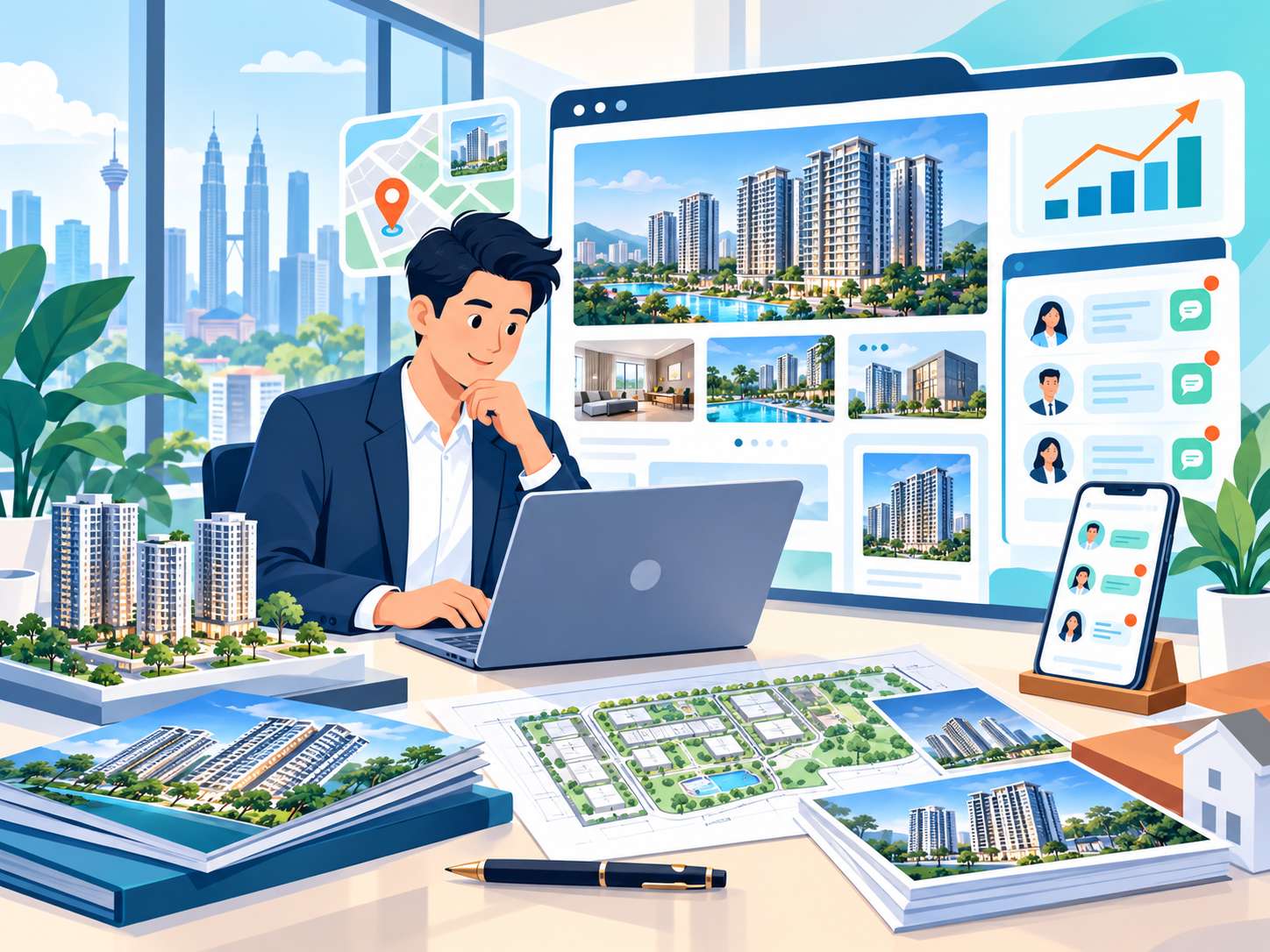 Website property developer Malaysia dengan project pages floor plan lokasi dan lead generation