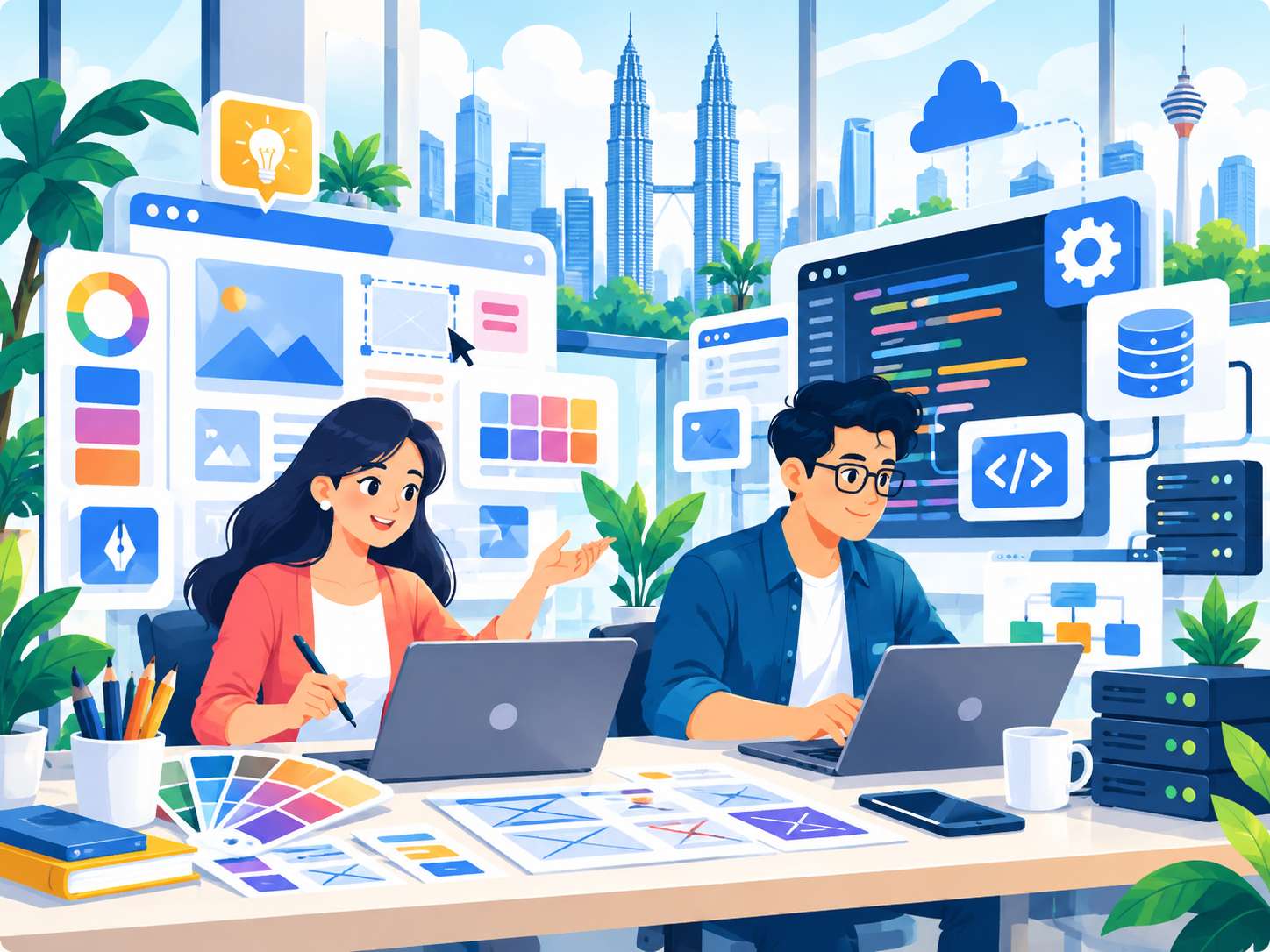 Perbandingan web designer dan web developer di Malaysia untuk projek website bisnes