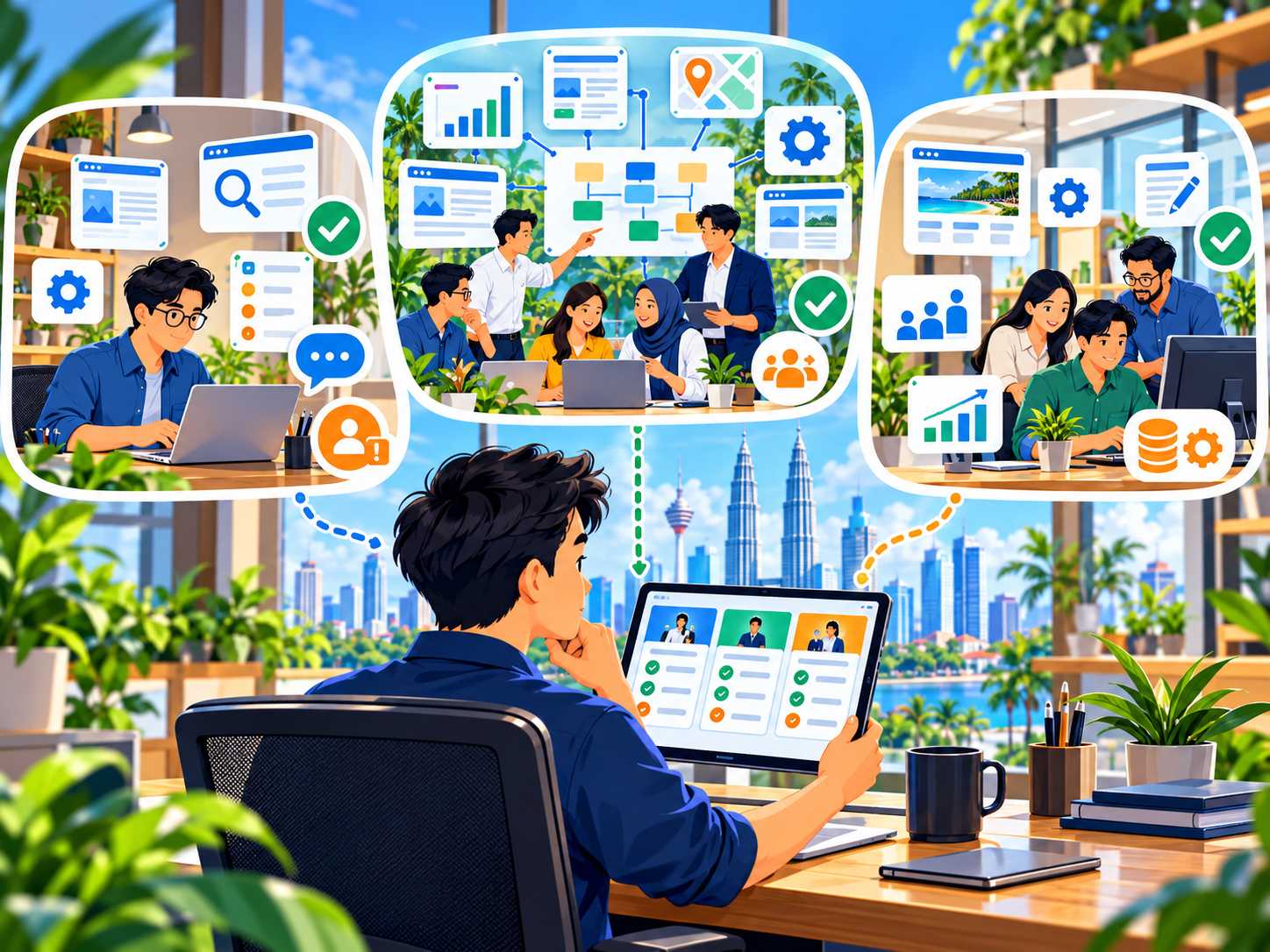 SEO agency vs freelancer vs in-house SEO Malaysia comparison covering skills, capacity, control, collaboration and business requirements