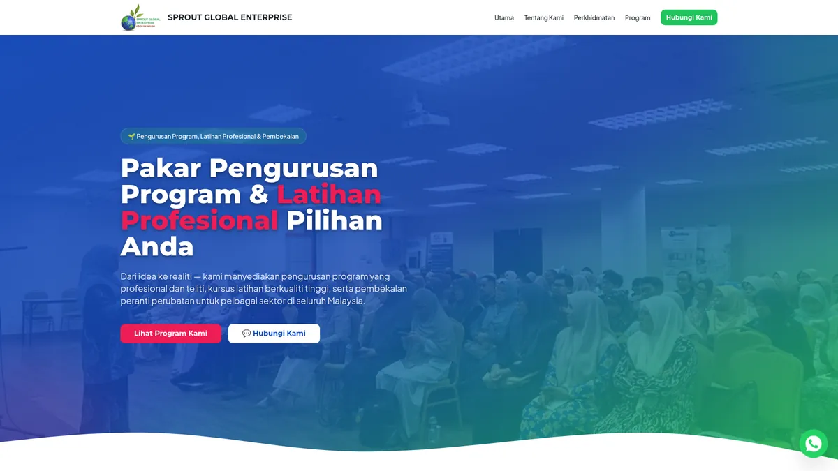 Sprout Global website built by Nibong Web Studio