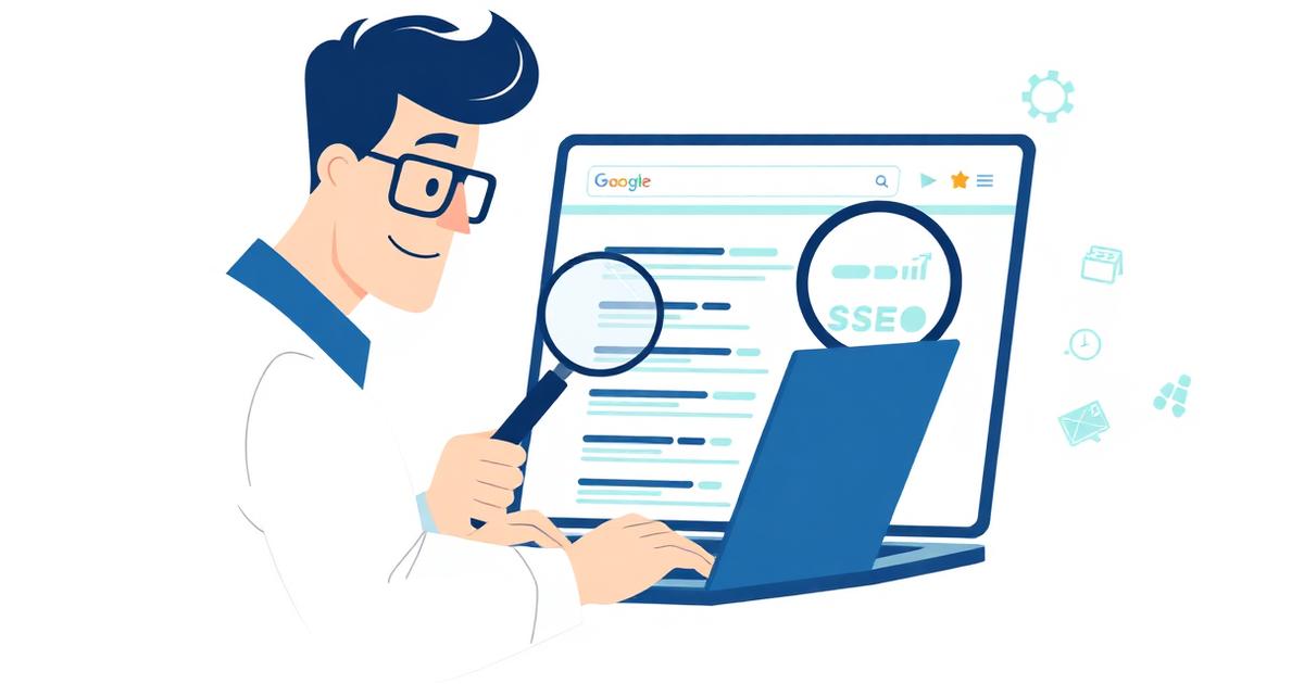 Business owner checking Google search results on a laptop — why a website is not showing on Google