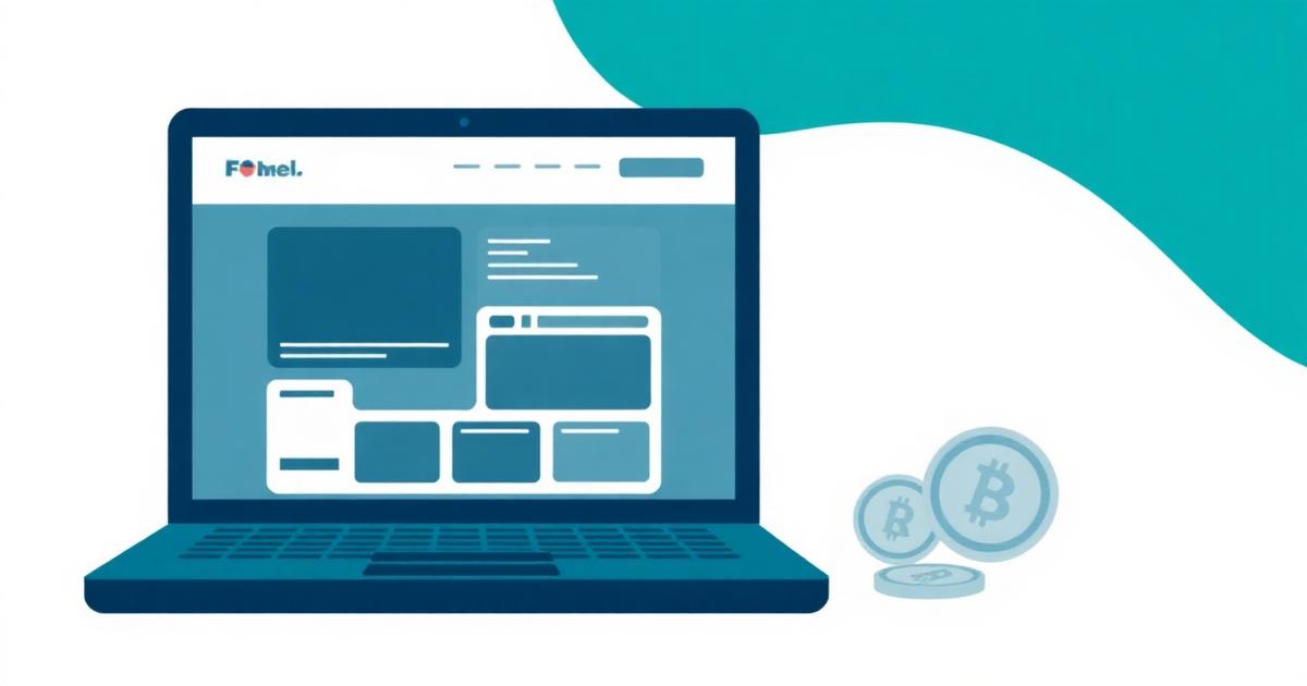 Illustration of a laptop showing a website beside coins — the cost of building a website in Malaysia
